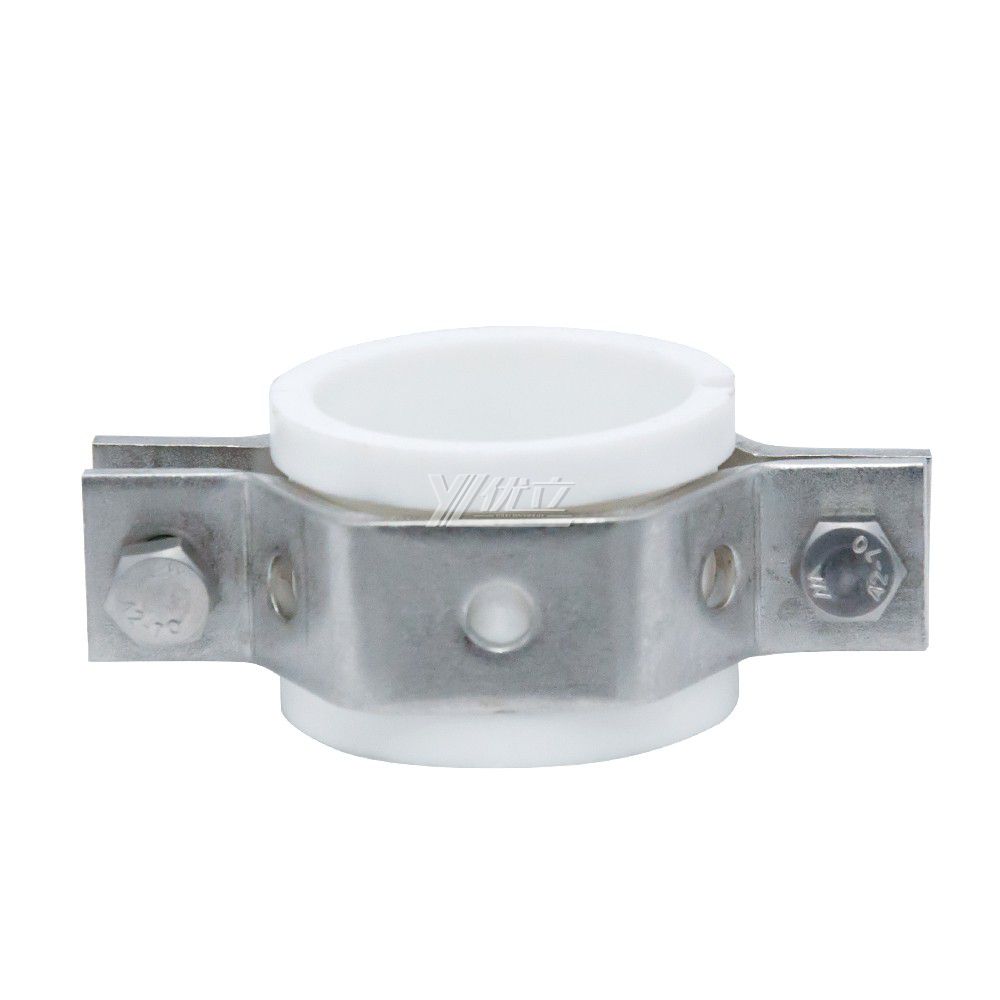 YOULI Food Grade Sanitary Stainless Steel Pipe Fittings Tri Clamp Tube Hex Pipe Holder With PVC Seat Hexagon Pipe Holder