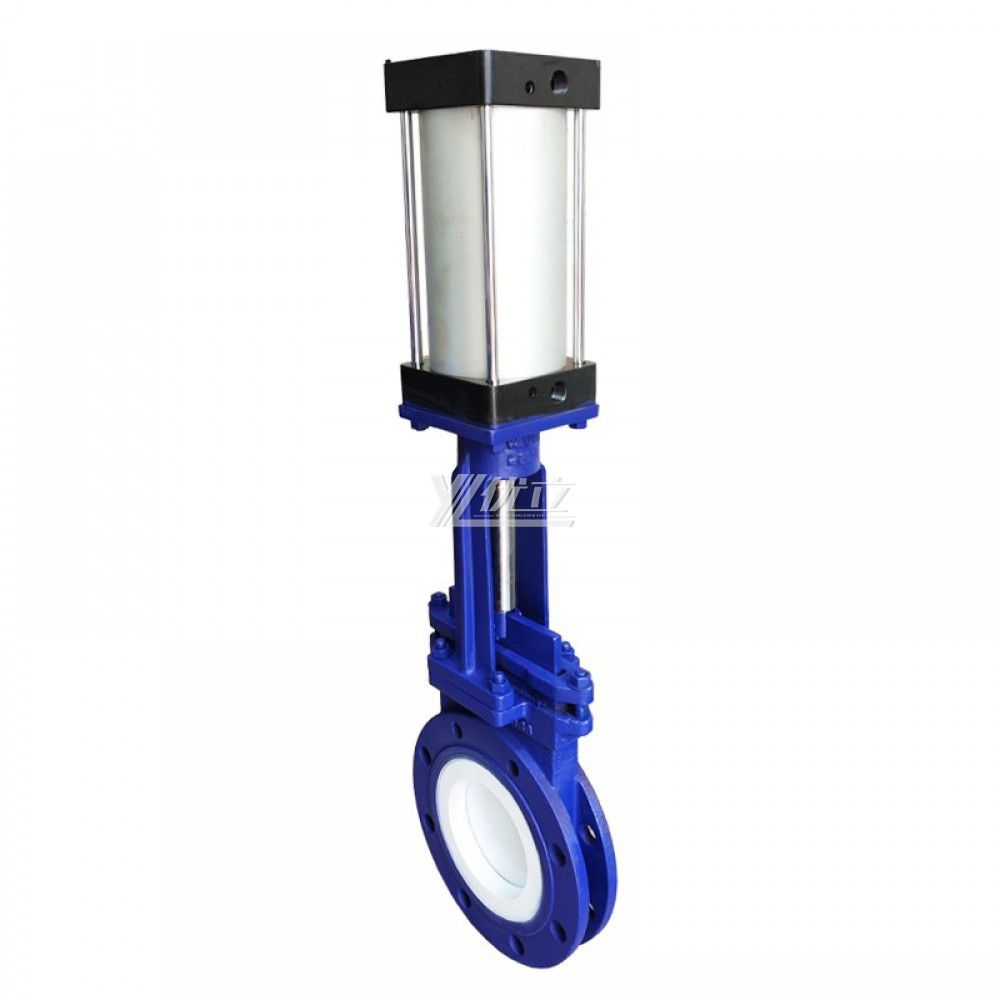 YOULI High Temperature ANSI 150LB  304 316 JIS 10K 1.6mpa WCB Pneumatic Actuator Ceramics Flanged  Knife Gate Valve