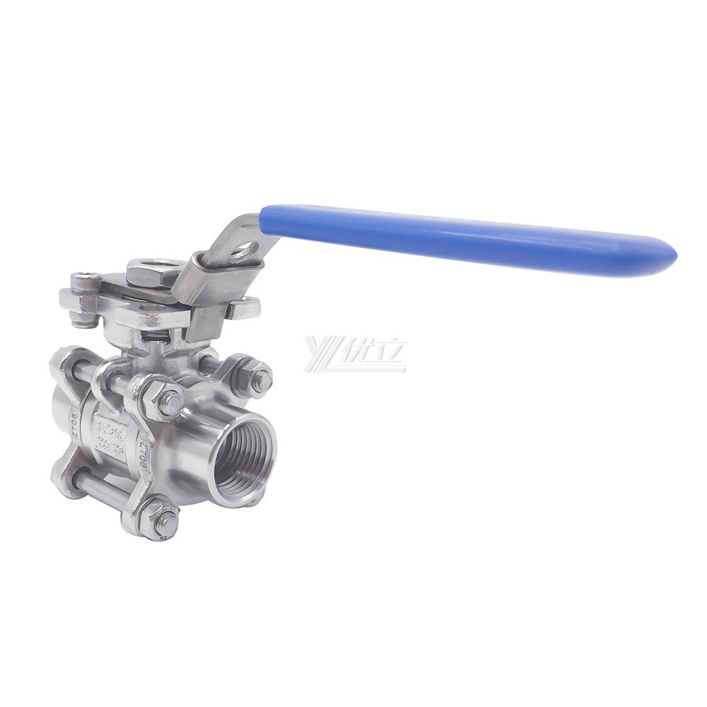 YOULI Hygienic Food Grade Sanitary Stainless Steel 304 316L Beverage Drink Manual 3PC Female Threaded Ball Valve