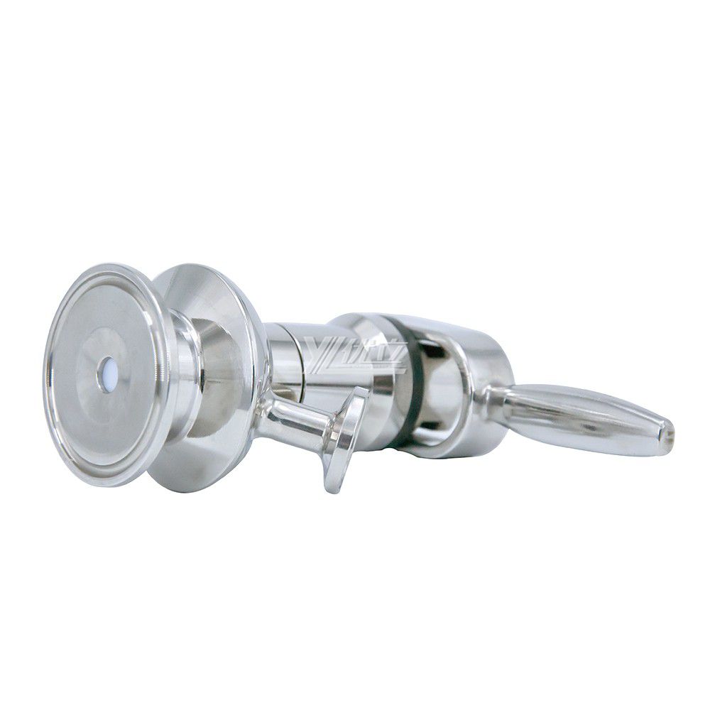 YOULI Hygienic Food Grade Sanitary Stainless Steel 304 316L Manual Plastic Handle Sterile Tri Clamped Sample Valve