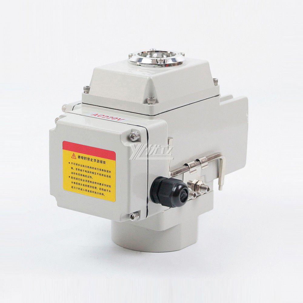 YOULI Customized DC24V AC220V 90° 180° Large Torque Ip67 On/off Use Regulating 4-20mA with Feedback Motorized Electric Motor Actuator
