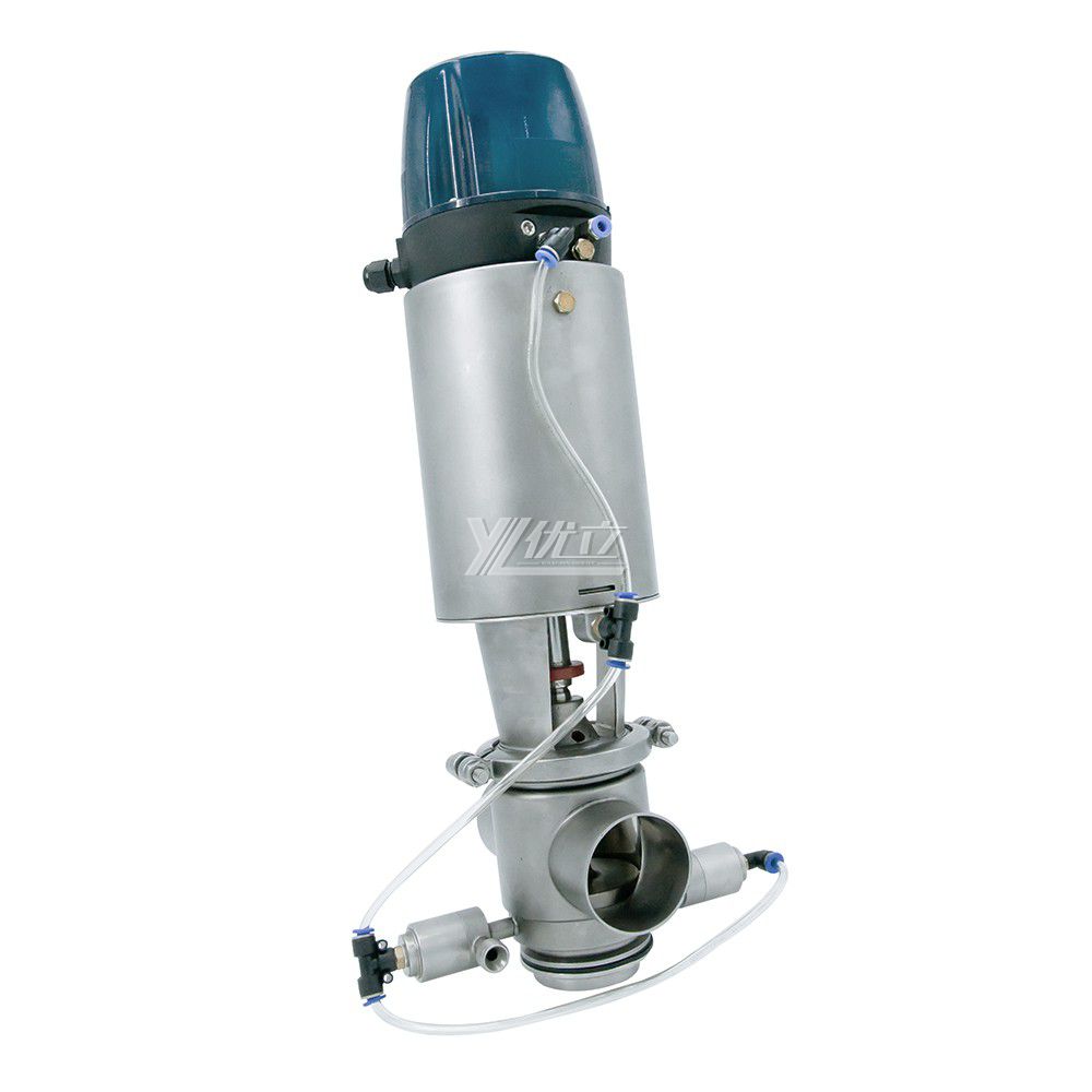 YOULI Hygienic Food Grade Sanitary Stainless Steel 304 316L Intelligent External Cleaning Single Seat Butt Welded Mixproof Valve