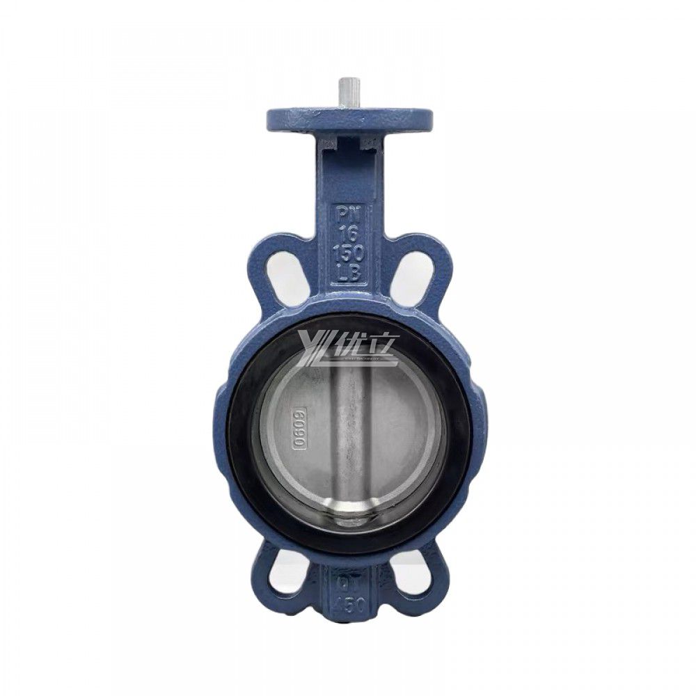 YOULI ISO5211 Stainless Steel ANSI 150LB 304 316 JIS 10K Pn10-16 Cast Iron PTFE EPDM Soft Seal Center Wafer Butterfly Valve