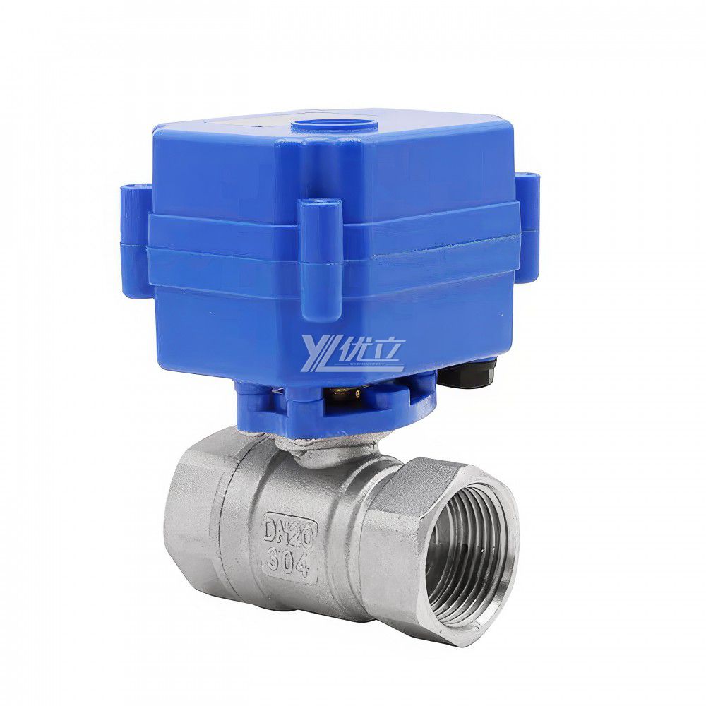 YOULI NPT BSP 1.6mpa Stainless Steel 304 Brass DC9V DC12V DC24V CWX Mini Motorized Electric Actuator Two Way Thread Ball Valve