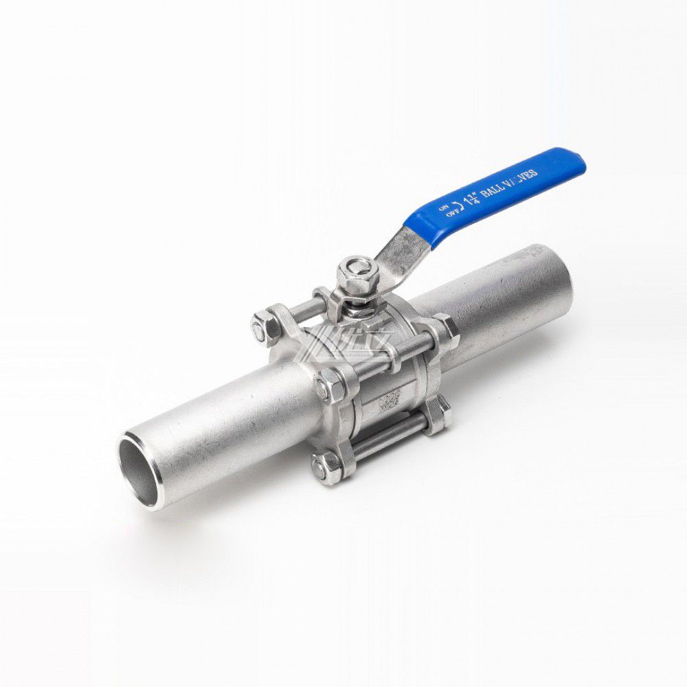 YOULI Stainless Steel 1000WOG PN16-PN64 304 316 Manual Three-piece Lengthening Extended Butt Welded Union Ball Valve