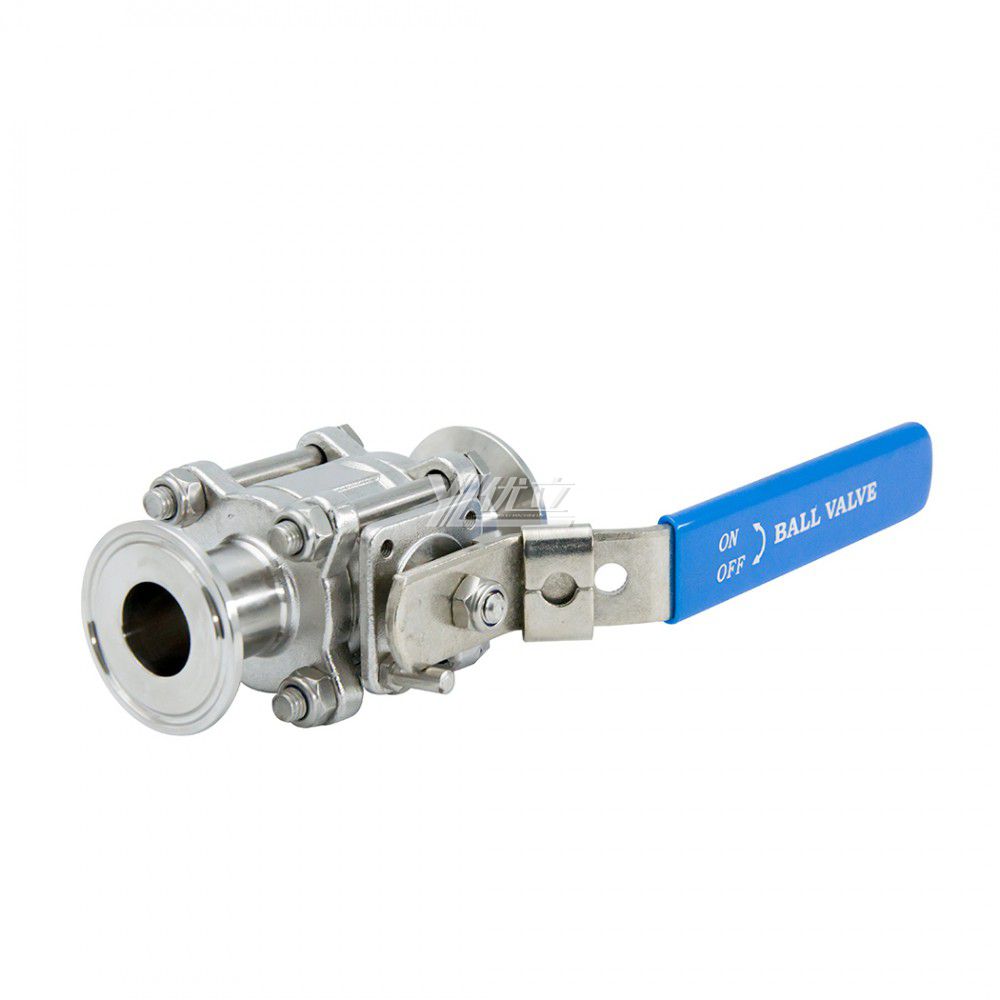 YOULI Hygienic Food Grade Sanitary Stainless Steel 304 316L zero Dead Beverage Milk Drink Three Piece Tri Clamp Ball Valve
