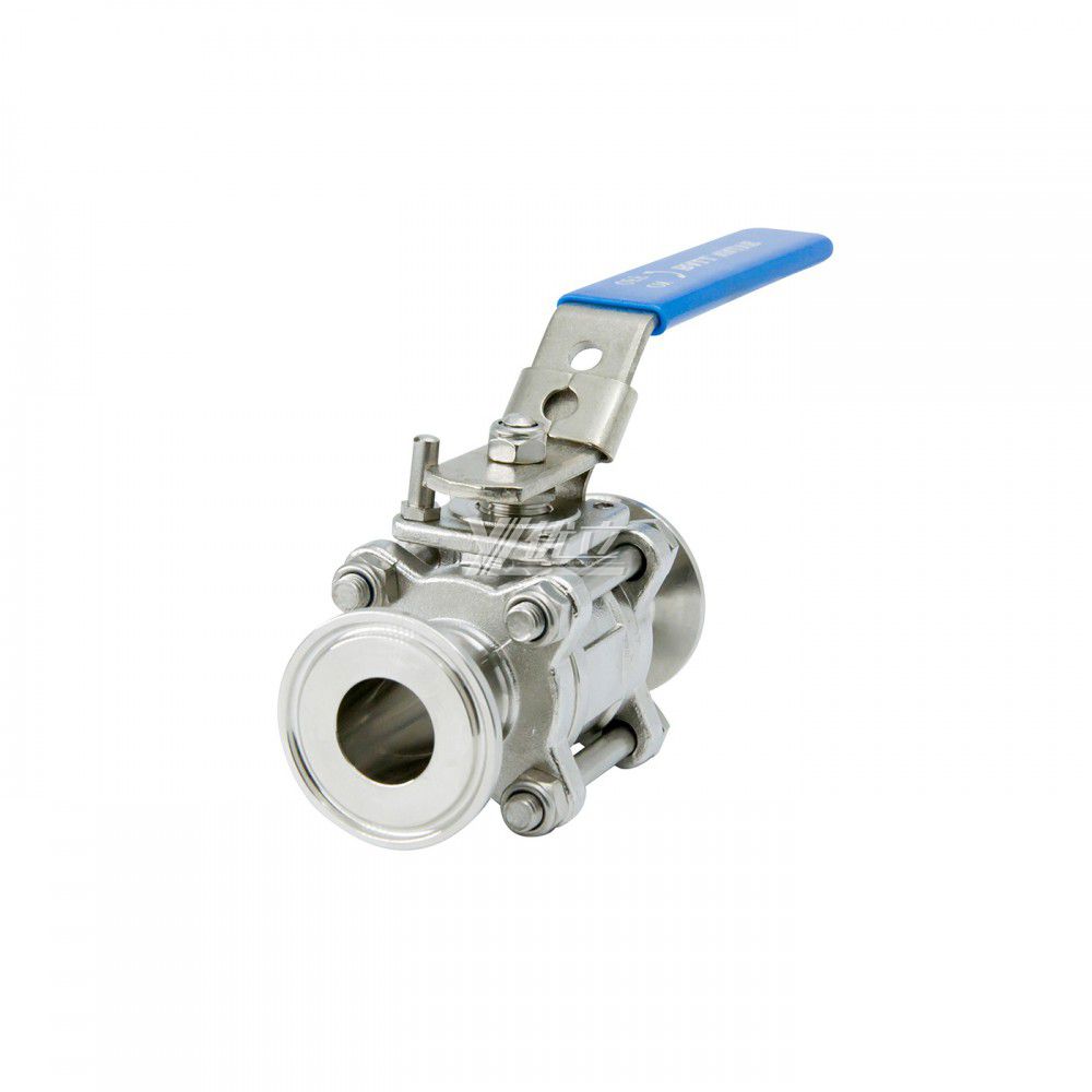 YOULI Hygienic Food Grade Sanitary Stainless Steel 304 316L zero Dead Beverage Milk Drink Three Piece Tri Clamp Ball Valve