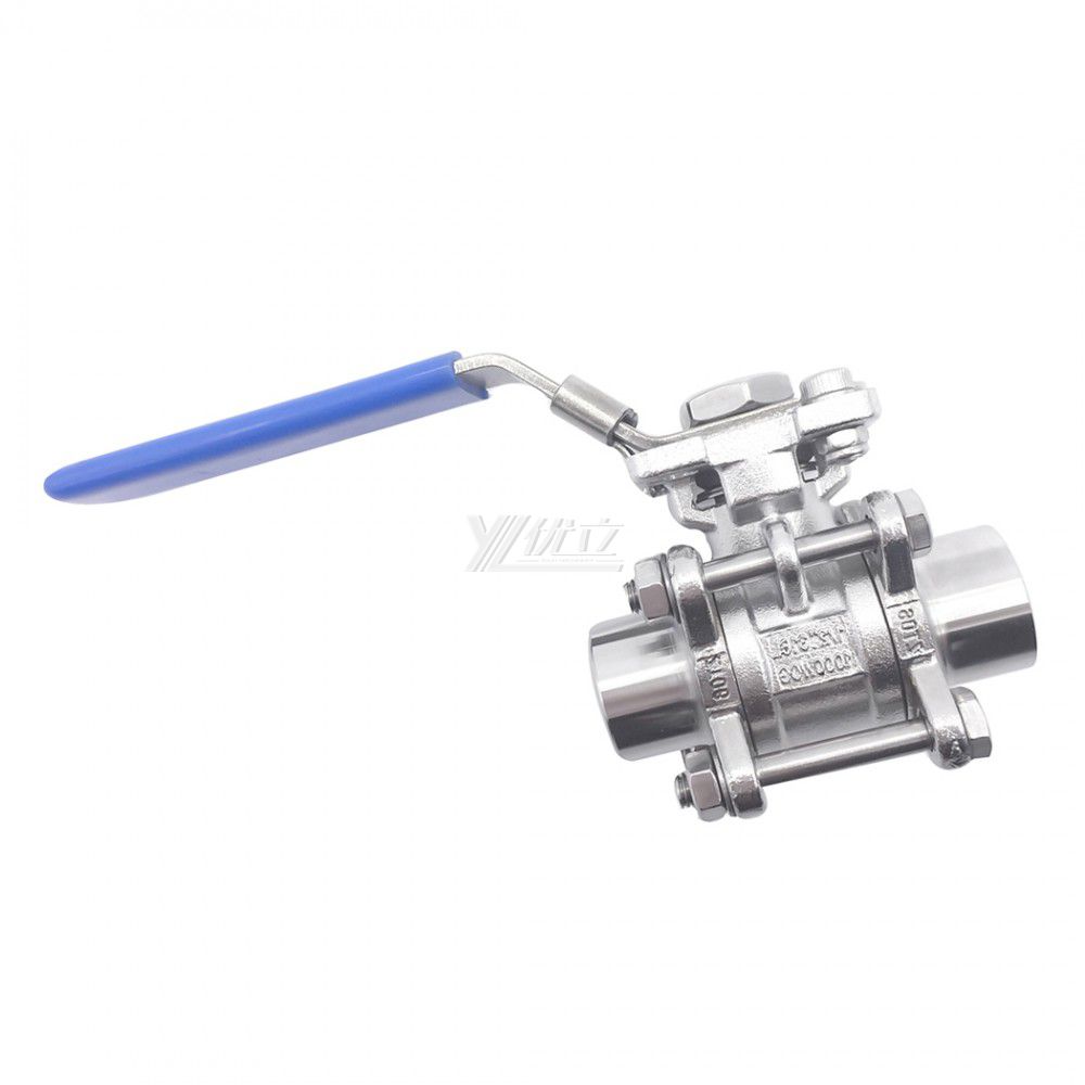 YOULI Hygienic Food Grade Sanitary Stainless Steel 304 316L Beverage Drink Manual 3PC Female Threaded Ball Valve