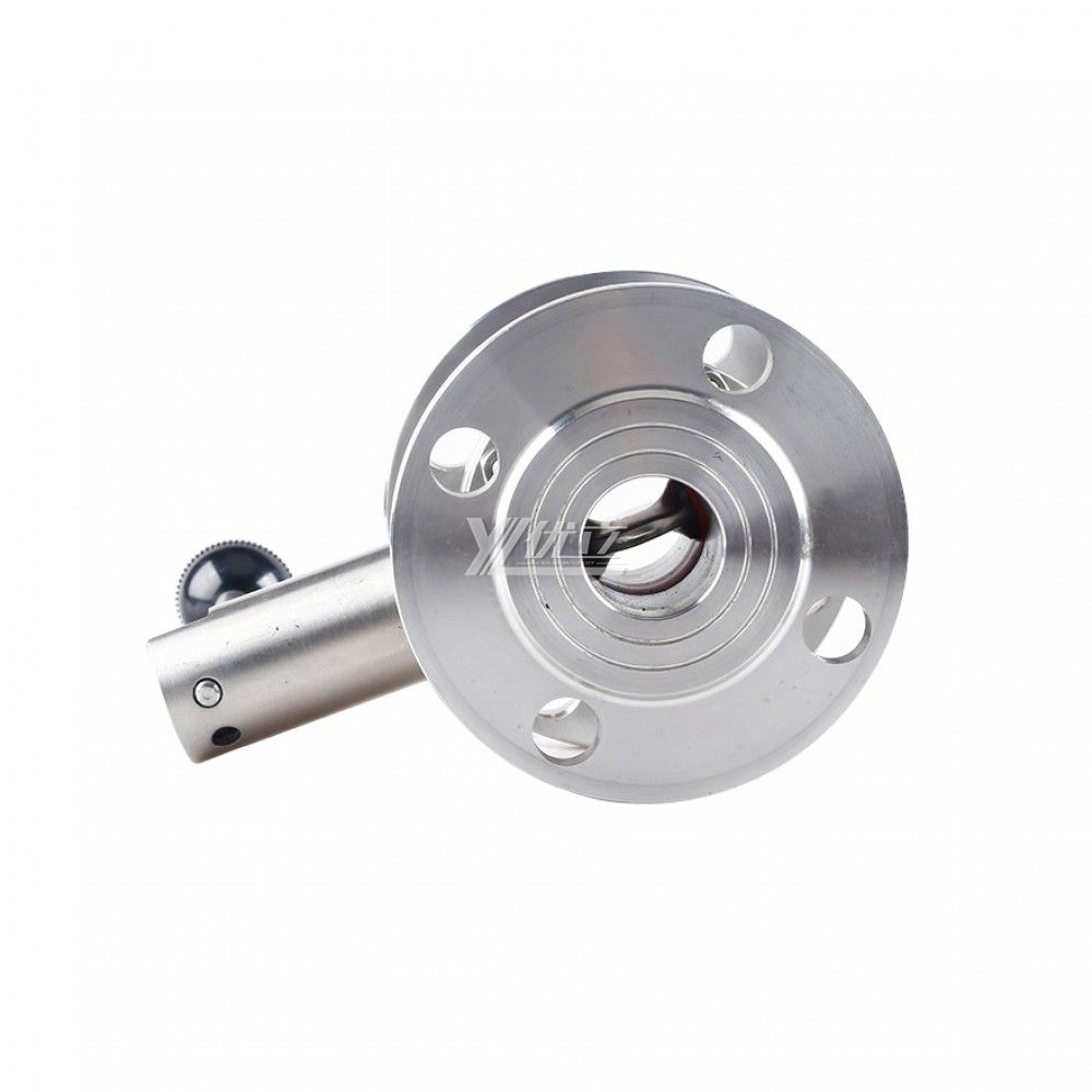 YOULI Hygienic Food Grade Stainless Steel 3A/SMS/DIN 304 316L Silicon Lever Handle Sanitary Manual Flnaged Butterfly Valve