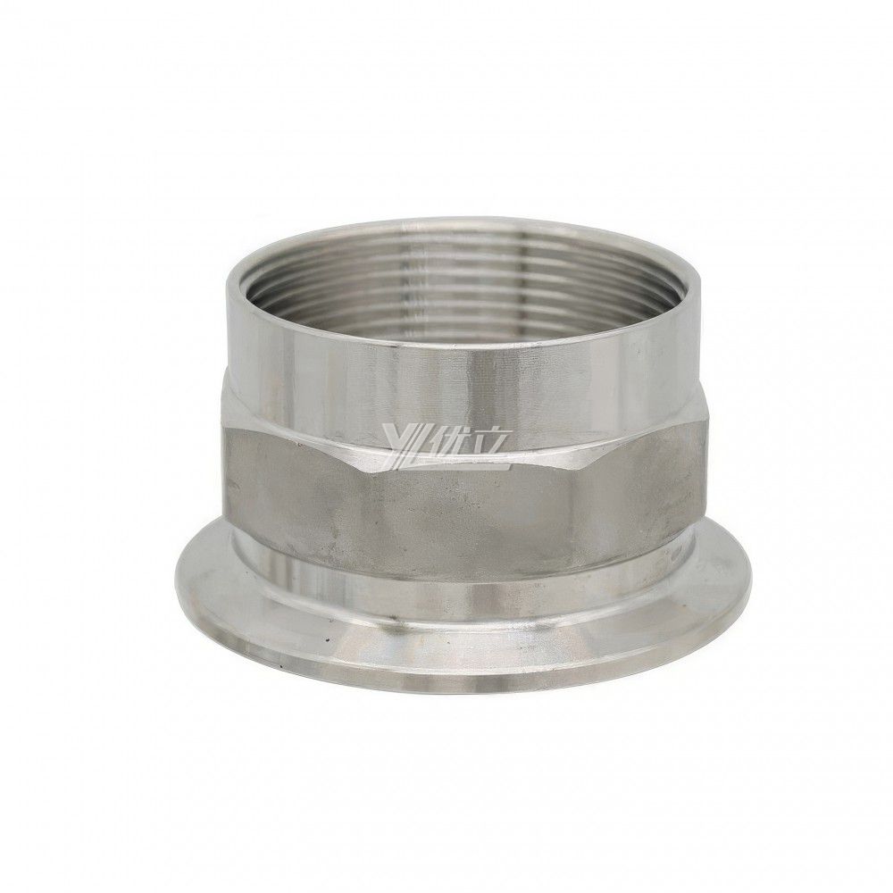 YOULI Stainless Steel 304 SS316L BSP NPT Pipe Fitting Hexagonal Female Thread Clamp Ferrule
