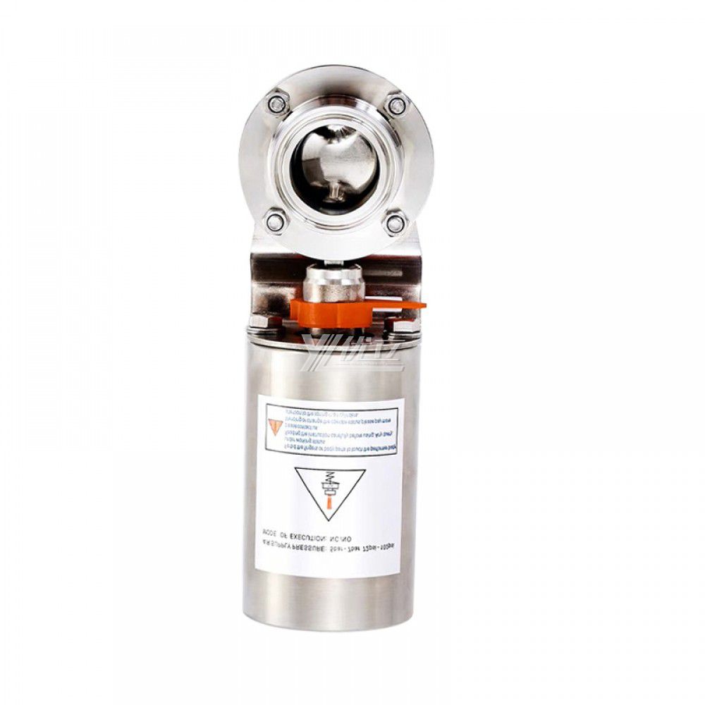 YOULI Hygienic Food Grade  Stainless Steel 3A/SMS/DIN 304 316 Silicon EPDM Sanitary Pneumatic Tri Clamped Butterfly Valve