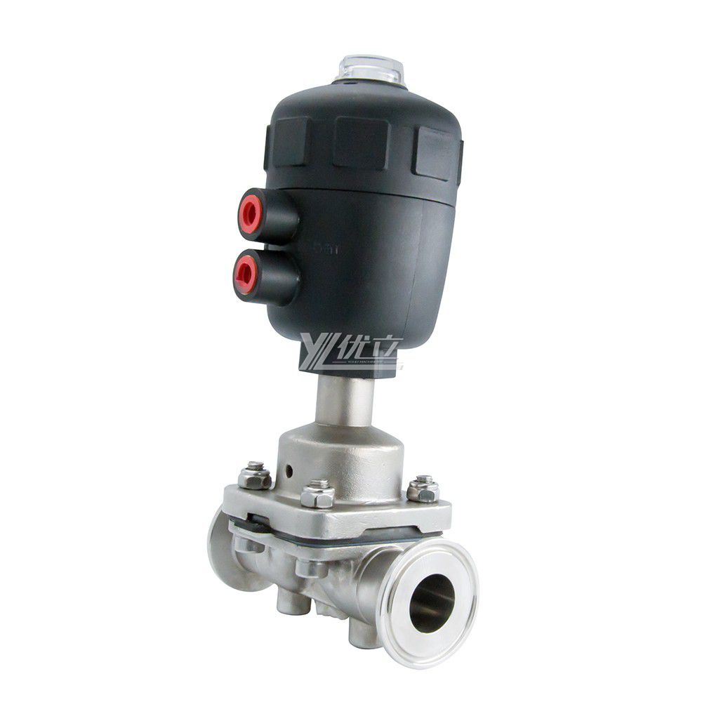 YOULI Hygienic Food Grade Sanitary Stainless Steel 316L Biological Tri Clamped Pneumatic Diaphragm Valve Pneumatic