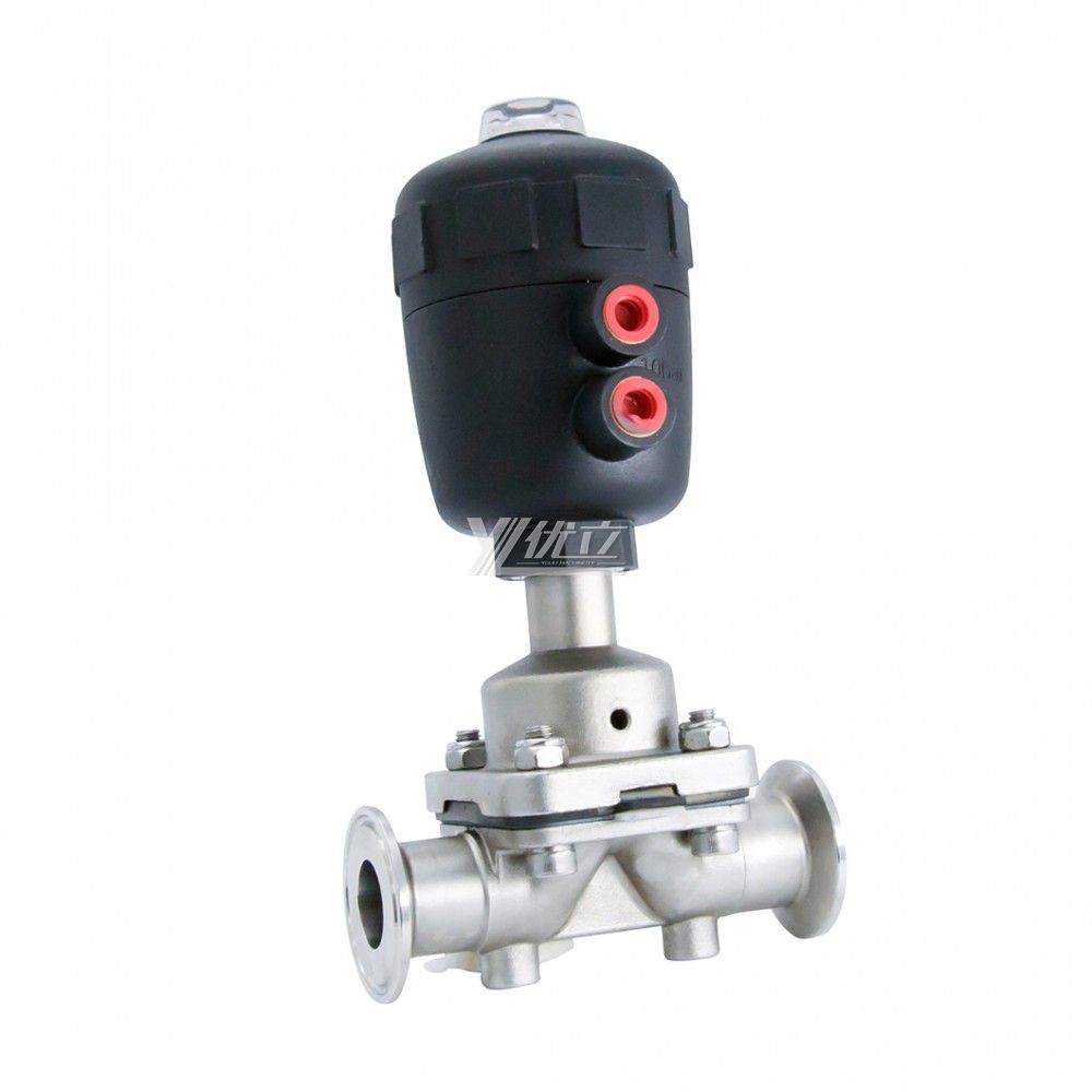 YOULI Hygienic Food Grade Sanitary Stainless Steel 316L Biological Tri Clamped Pneumatic Diaphragm Valve Pneumatic