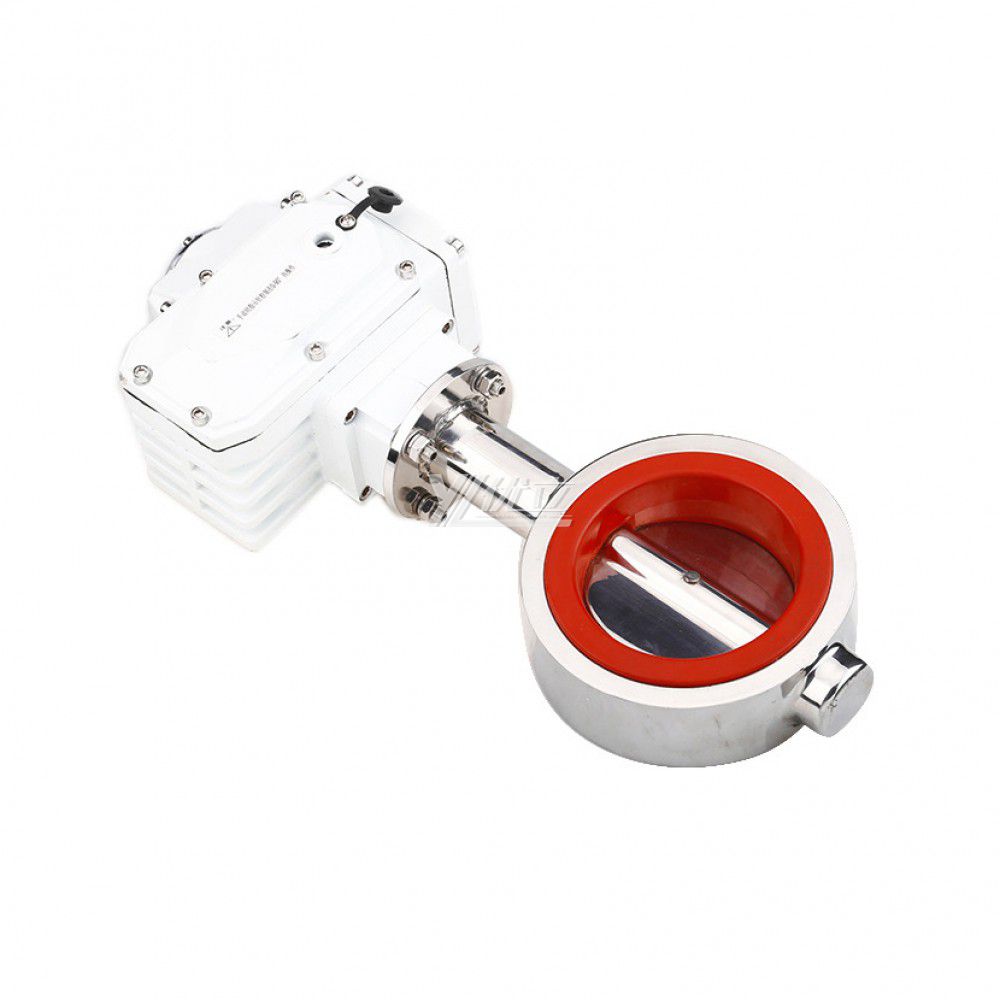 YOULI Hygienic Food Grade Stainless Steel 3A/SMS/DIN 304 316L Motorized DC24V Sanitary Electric Wafer Butterfly Valve