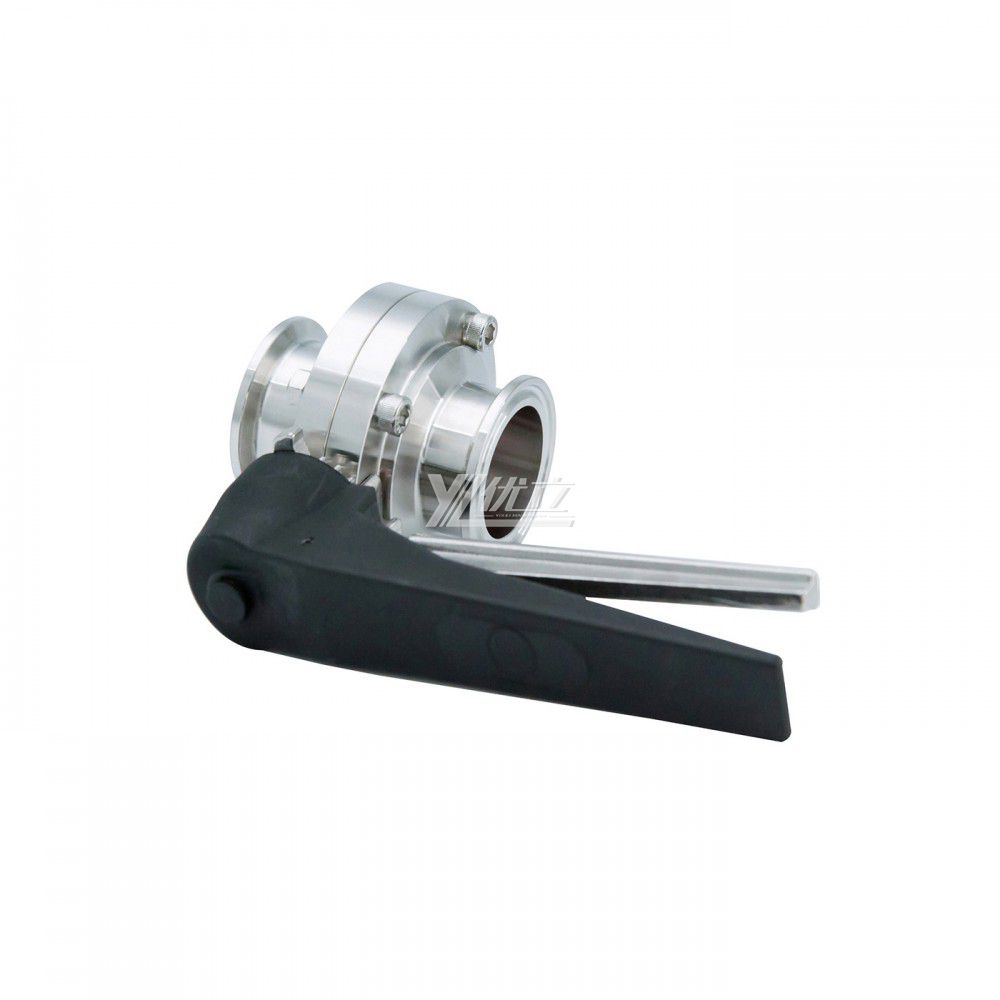 YOULI Hygienic Food Grade Stainless Steel 304 316L Plastics Duckbill Handle Sanitary Manual Tri-clover Butterfly Valve
