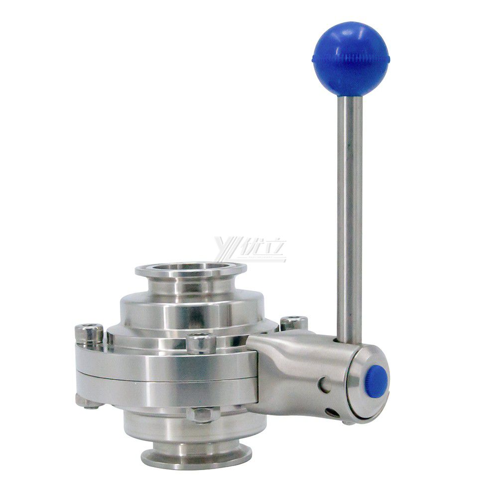 YOULI Hygienic Food Grade Sanitary Stainless Steel  304 316 Beverage Milk Drink Butterfly-Type Tri Clamped Ball Valve