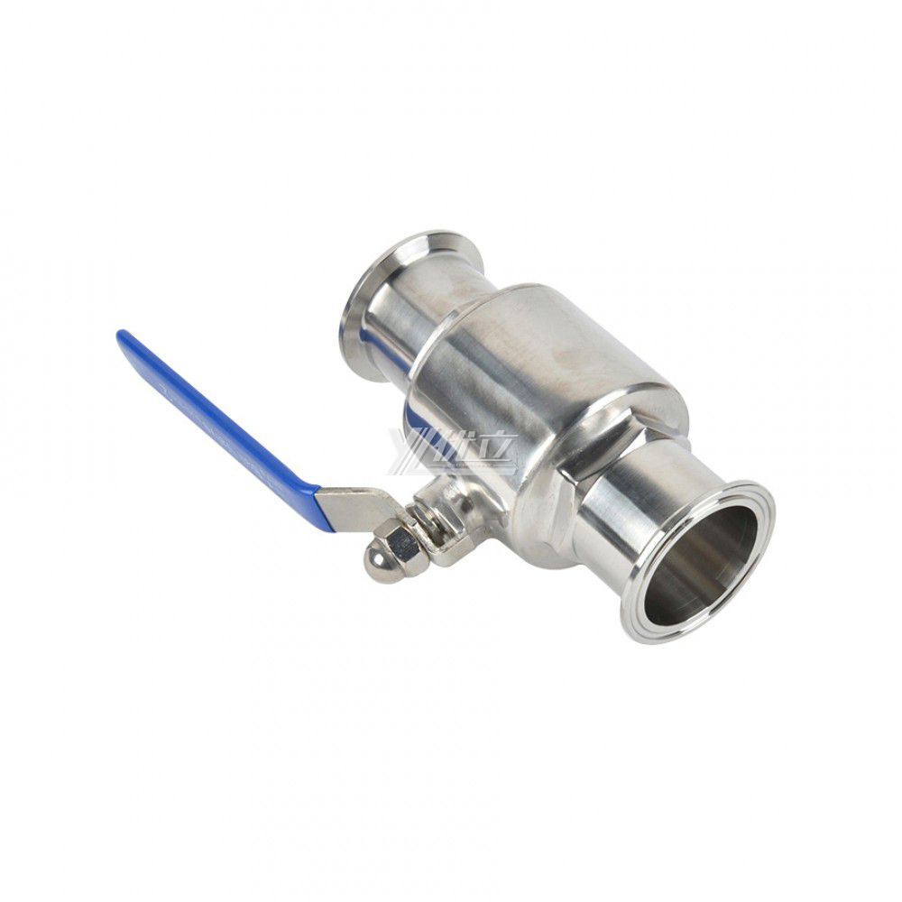 YOULI Top-Quality Hygienic Food Grade Sanitary Stainless Steel  304 316L Beverage Milk Manual Straight Tri Clamped Ball Valve