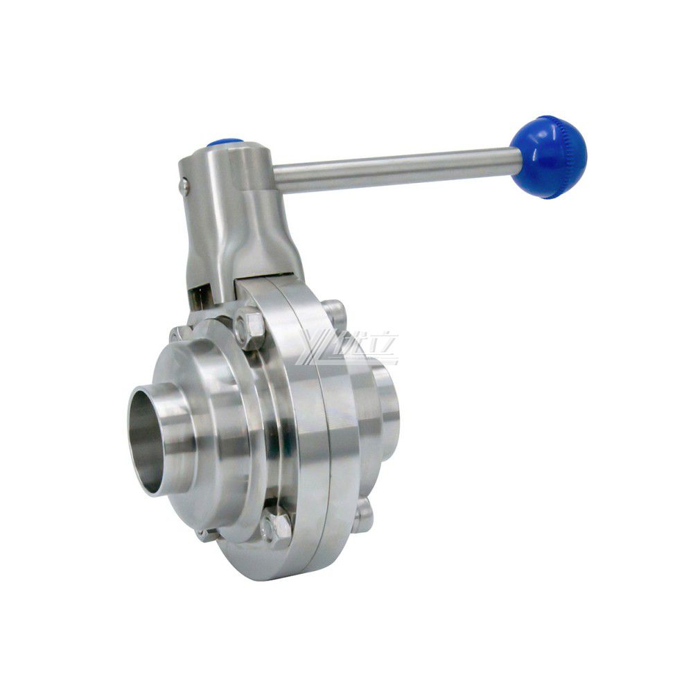 YOULI Hygienic Food Grade Sanitary Stainless Steel 304 316L Stainless Steel Sanitary Butterfly Type Welded Ball Valve