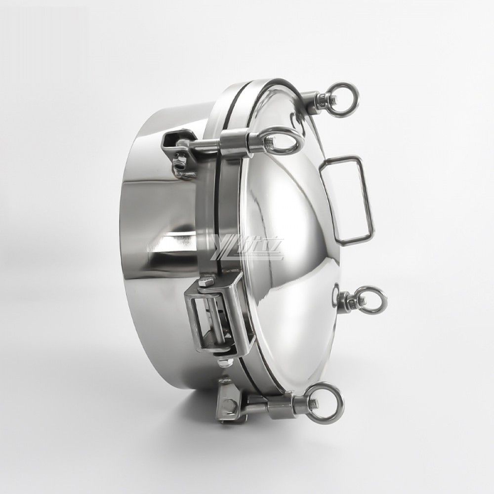 YOULI Hygienic Food Grade SS 304 316L Stainless Steel 0-6bar Cover Pressure Tanks Sanitary Round Outward Manhole Manway