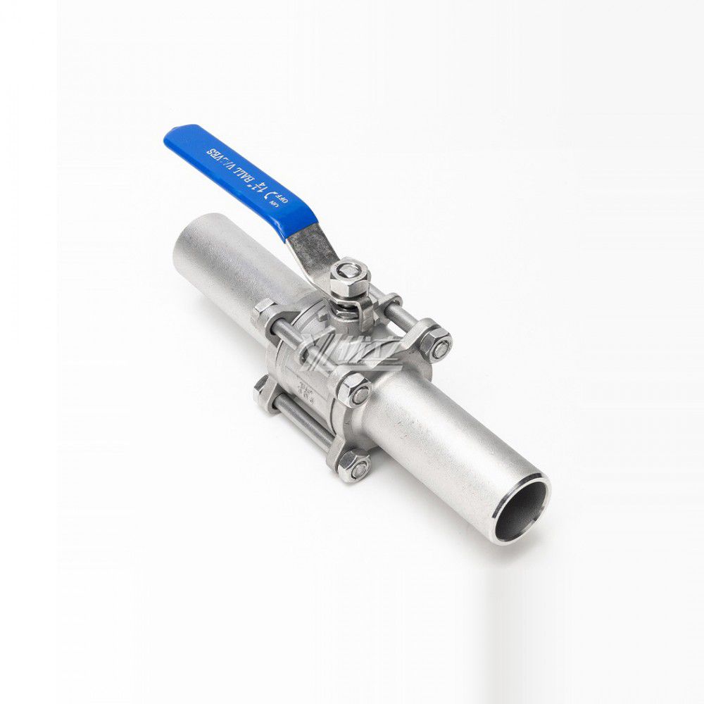 YOULI Stainless Steel 1000WOG PN16-PN64 304 316 Manual Three-piece Lengthening Extended Butt Welded Union Ball Valve