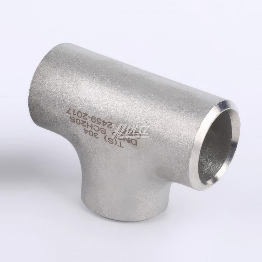 YOULI Industrial Shot Blasting Pickling Stainless Steel ANSI WCB 304 SS316L 3 Way Pipe Fitting Butt Welding Equal Tee