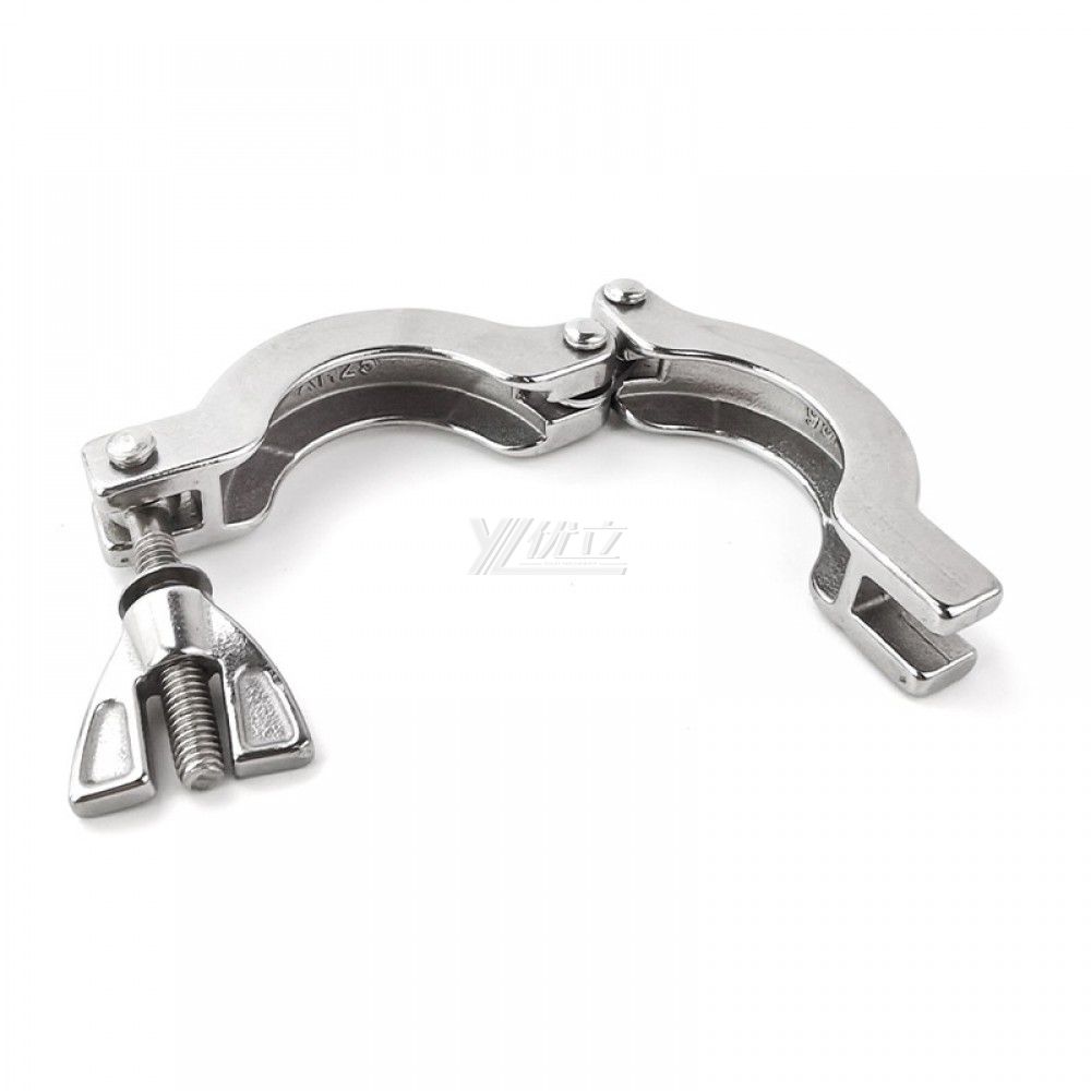 YOULI Hygienic Food Grade Sanitary Stainless Steel 304 SS316L KF25 KF40 KF50 Tri-clamp Pipe Fitting Double Pin Vacuum Clamp