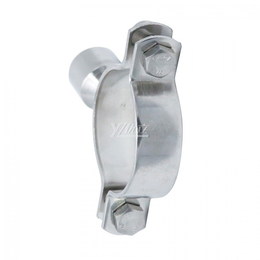 YOULI Sanitary Pipe Fittings Ube Hex Pipe Holder Stainless Steel 304 With Short Handle Bar H2M M10 Female Thread Round Pipe Holder