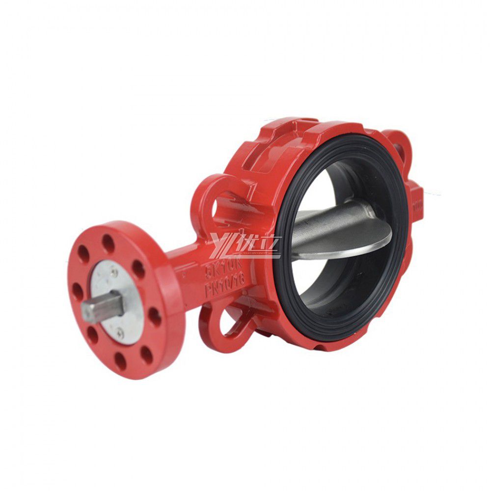 YOULI ISO5211 Stainless Steel ANSI 150LB 304 316 JIS 10K Pn10-16 Cast Iron PTFE EPDM Soft Seal Center Wafer Butterfly Valve