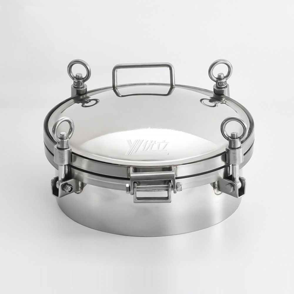 YOULI Hygienic Food Grade SS 304 316L Stainless Steel 0-6bar Cover Pressure Tanks Sanitary Round Outward Manhole Manway