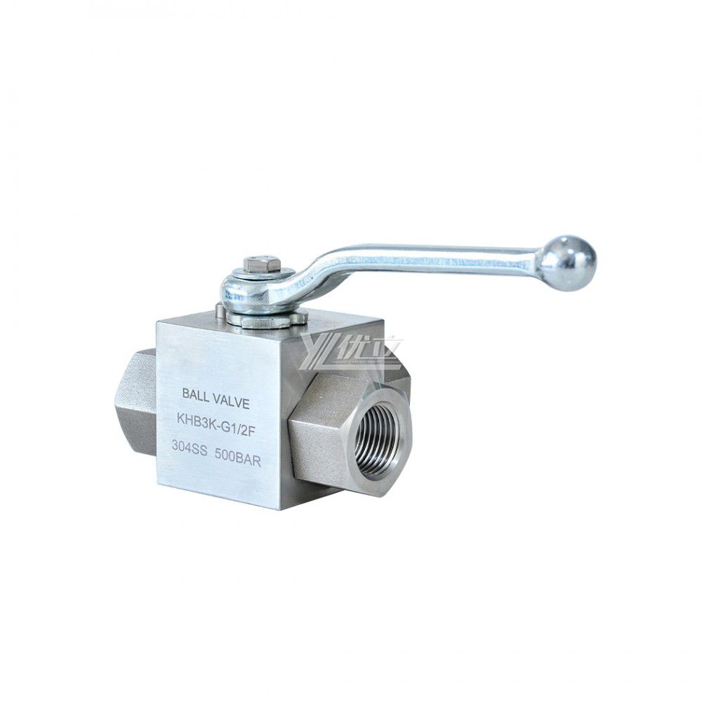 YOULI Hydraulic Pressure RC NPT BSP 6000psi Stainless Steel 304 316 WCB KHB High Pressure Manual 3 Way Threaded Ball Valve