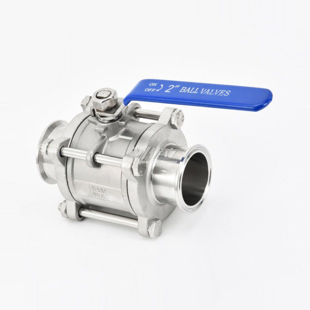 YOULI Stainless Steel High Temperature 1.6mpa 304 316 Clamp Manual 3 Piece Tri-Clamped Discharge Tank Bottom Ball Valve