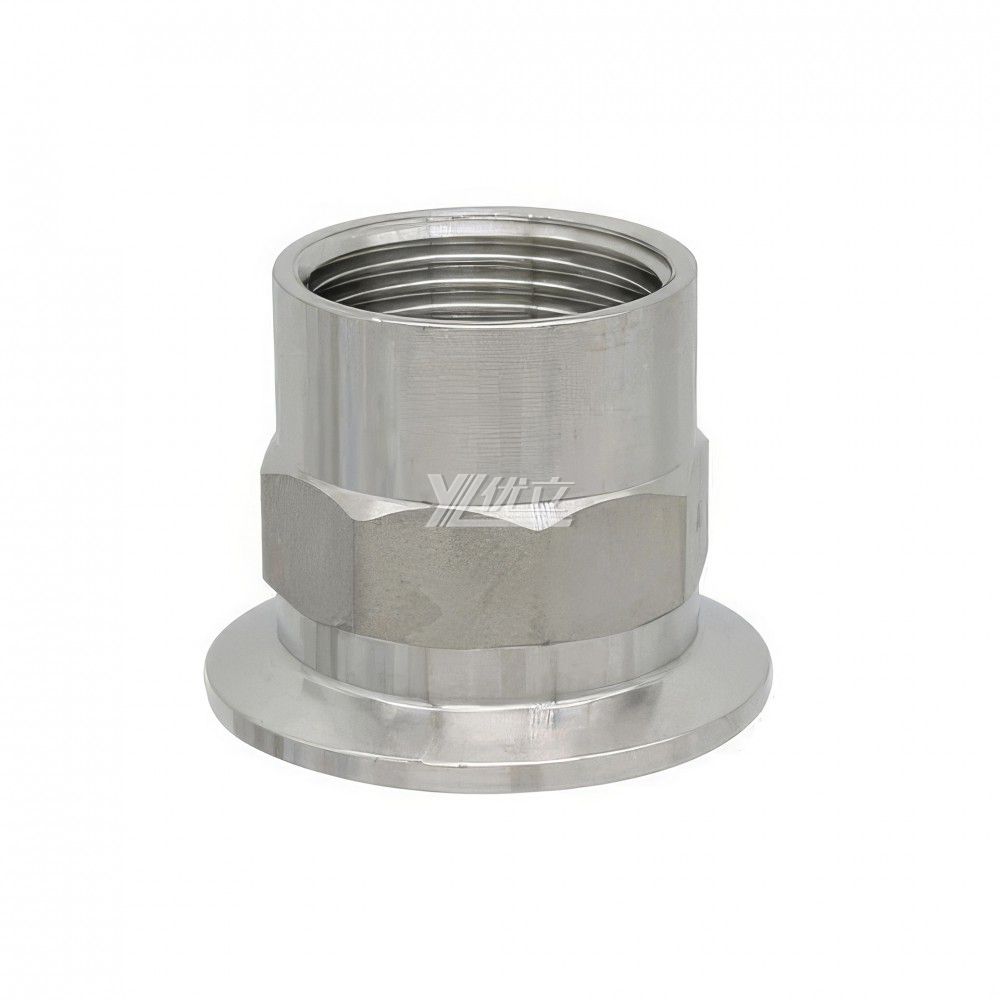 YOULI Stainless Steel 304 SS316L BSP NPT Pipe Fitting Hexagonal Female Thread Clamp Ferrule