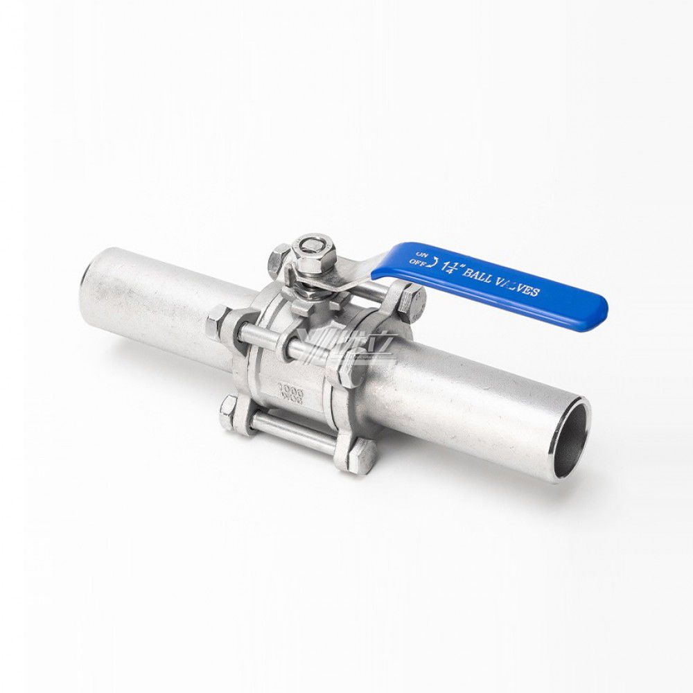 YOULI Stainless Steel 1000WOG PN16-PN64 304 316 Manual Three-piece Lengthening Extended Butt Welded Union Ball Valve