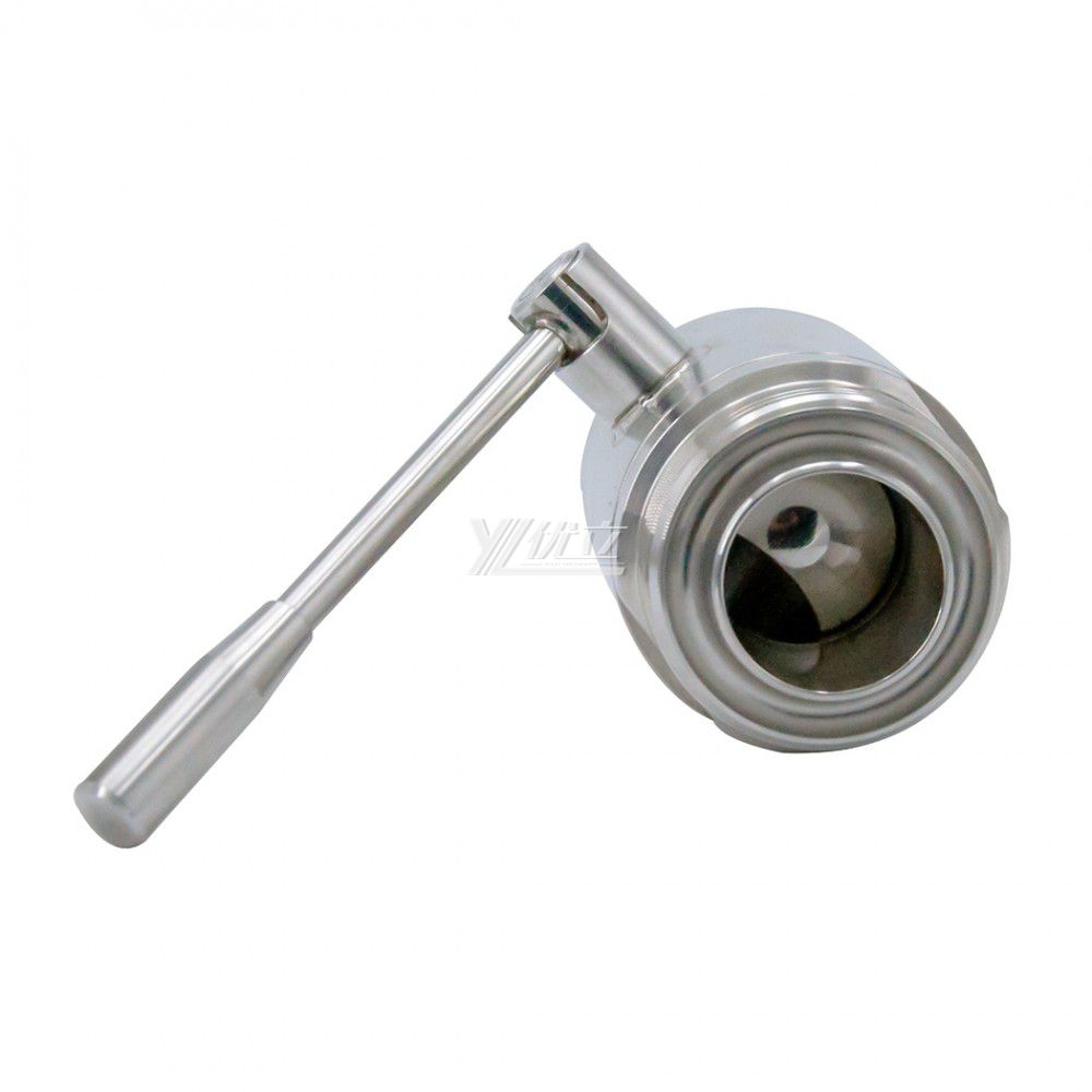 YOULI Hygienic Food Grade Sanitary Stainless Steel  304 316L Milk Drink  Manual Heavy Straight Two Way Male Threaded Ball Valve
