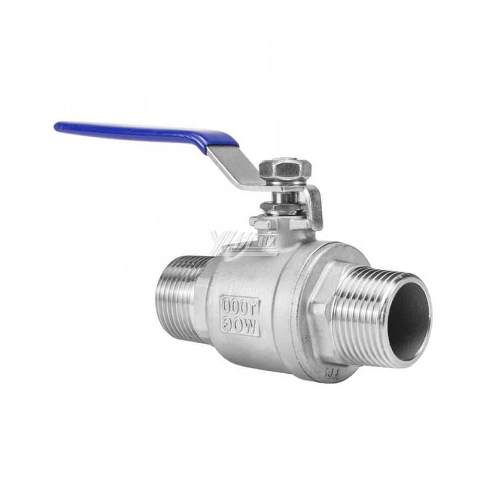 YOULI Professional Grade NPT BSP 1000wog 1.6mpa 304 316 Stainless Steel Manual Two Piece Male Threaded Ball Valve