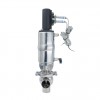 YOULI Hygienic Food Grade Sanitary Stainless Steel 304 316 Feedback signal Pneumatic L Type Butt Welded Cut-off Globe Stop Valve