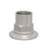 YOULI Stainless Steel 304 SS316L BSP NPT Pipe Fitting Hexagonal Female Thread Clamp Ferrule