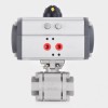 YOULI  High Temperature Metal Seal NPT BSP 2000wog PN130 Stainless Steel 304 316 Pneumatic Actuator 3PC Thread Ball Valve