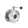 YOULI Hygienic Food Grade Stainless Steel 3A/SMS/DIN 304 316L Silicon Lever Handle Sanitary Manual Flnaged Butterfly Valve