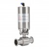YOULI Hygienic Food Grade Sanitary Stainless Steel 304 316L Beverage Milk Pneumatic Actuator Straight Tri-Clamped Ball Valve
