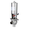 YOULI Hygienic Food Grade Sanitary Stainless Steel 304 316L Feedback signal Pneumatic L Type Butt Welded Cut-off Stop Valve