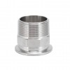 YOULI Stainless Steel 304 SS316L BSP NPT Pipe Fitting Hexagonal Male Thread Clamp Ferrule