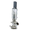 YOULI Hygienic Food Grade Sanitary Stainless Steel 304 316L  Pneumatic Elbow Type Clamped Tank Bottom Seat Valve