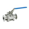YOULI Hygienic Food Grade Sanitary Stainless Steel 304 316L zero Dead Beverage Milk Drink Three Piece Tri Clamp Ball Valve