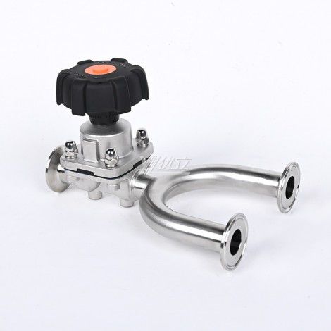 YOULI Hygienic Food Grade Sanitary Stainless Steel 316L Pharmaceutical Biological Manual U Type Tri Clamped Diaphragm Valve
