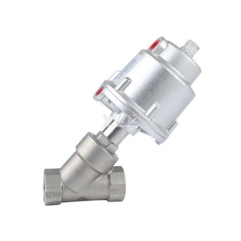 YOULI 304 316 BSP NPT RC Aluminum Alloy Head GM Pneumatic Female Screw Threaded Angle Seat Valve