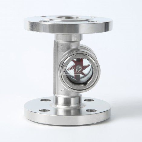 YOULI BSP NPT BSPT Screw Stainless Steel 304 316L Carbon Steel WCB Water Flow Indicator Flanged Impeller Sight Glass