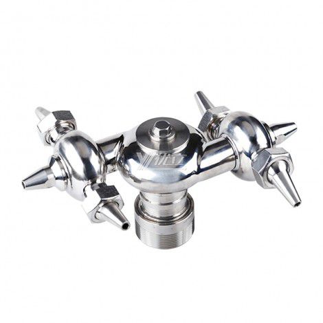 YOULI Food Grade Sanitary 360 Degree CIP Nozzle Tank Cleaning Stainless Steel 304 SS316L Male Threaded Rotary Cleaning Spray Ball