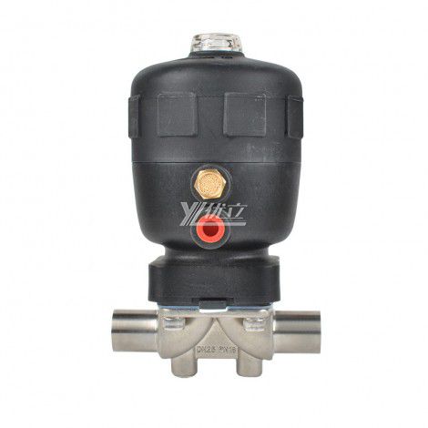 YOULI Premium Hygienic Food Grade Sanitary Stainless Steel 316L Biological Pneumatic Straight Butt Welded Diaphragm Valve