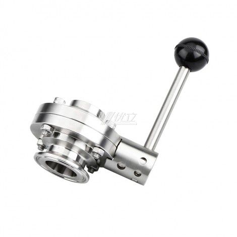 YOULI Hygienic Food Grade Stainless Steel 3A/SMS/DIN 304 316L Silicon Sanitary Manual Tri Clamped Butt Welded Butterfly Valve